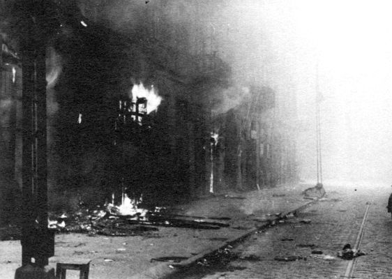 The Jewish Quarter in flames
